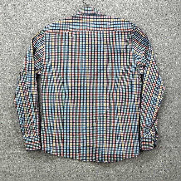 Barbour Shirt Mens Large Gingham Check Terence‎ Tailored Long Sleeve Button Up - Picture 3 of 8
